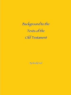 cover image of Backgrounds to the Text of the Old Testament